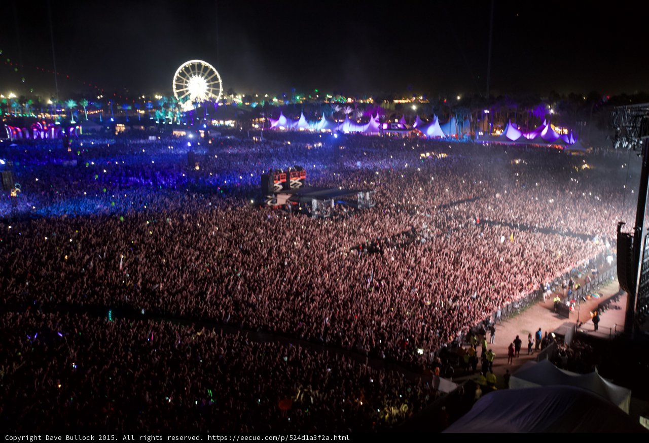 Nighttime Concert Crowd