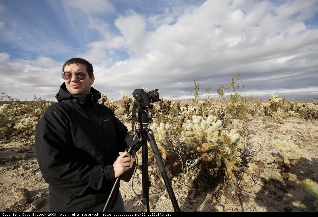 Photographer Dave B and His Camera in the Joshua Tree National Park