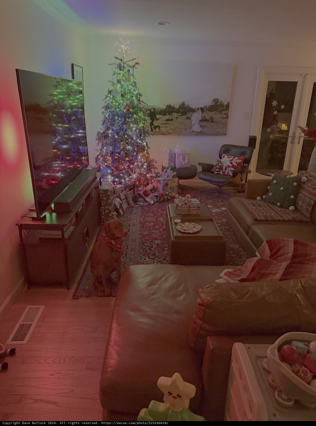 Cozy Christmas Morning Living Room Scene