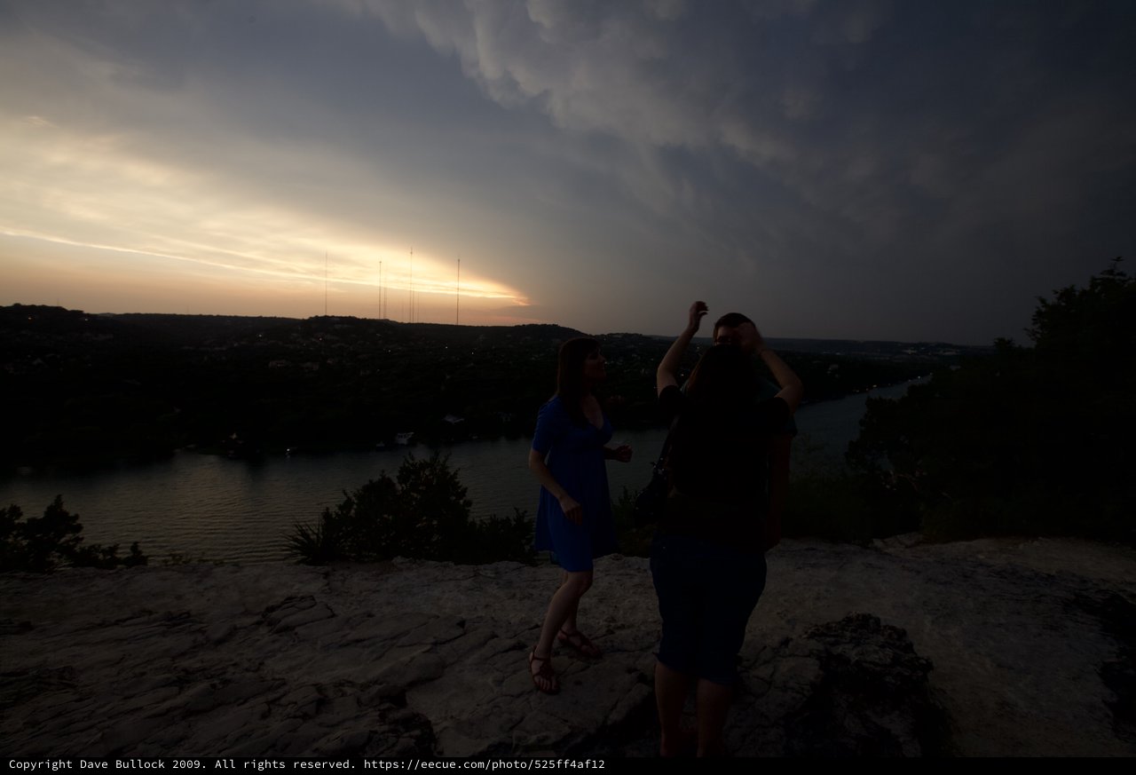 Storm Rolls In Over Lake Austin at Dusk