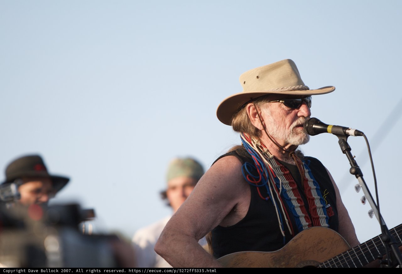The Legendary Willie Nelson Entertains the Crowd