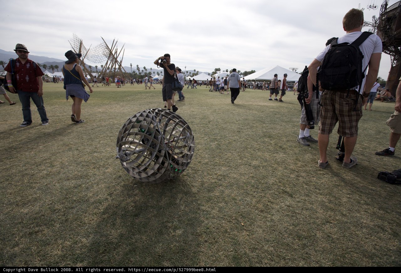 Metallic Ball in Coachella Field