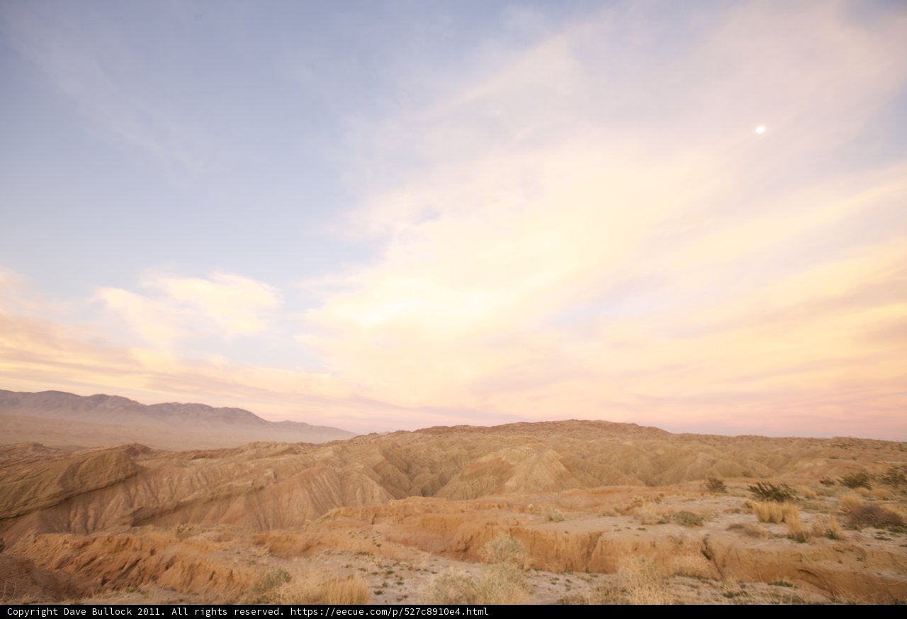 Moonrise Over Anza Borrego Desert