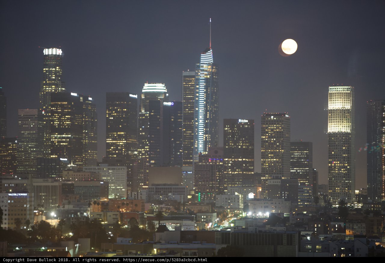 Moonset over the City of Angels