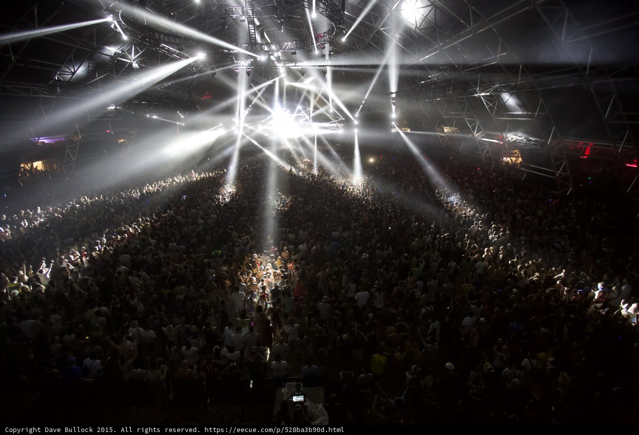 Spotlight on the Crowd at Coachella