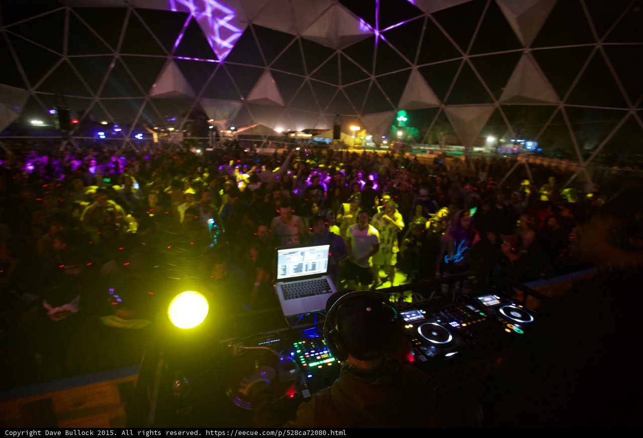 Behind the DJ