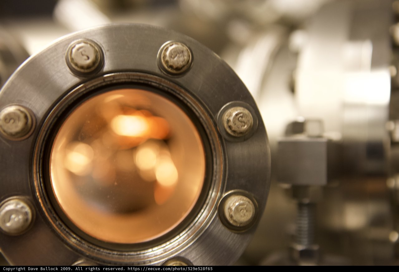 Close up of Metal Valve with Lightbulb