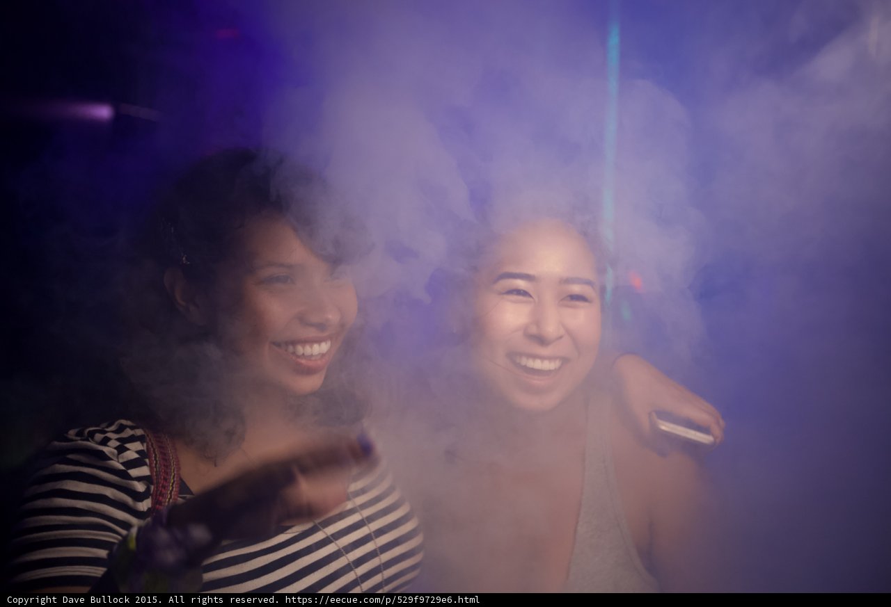 Laughing in Purple Light