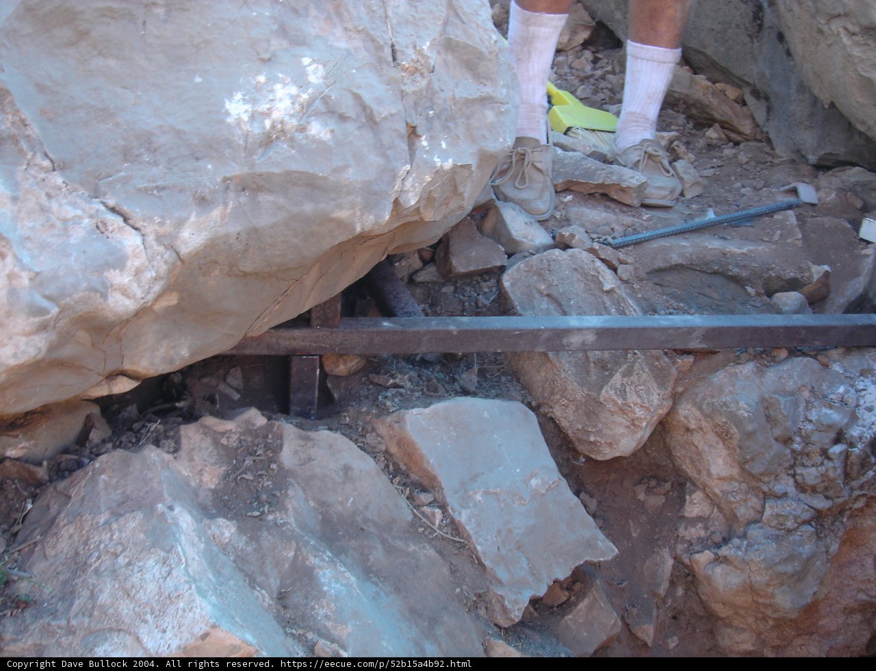Archeological Exploration Atop a Rocky Path