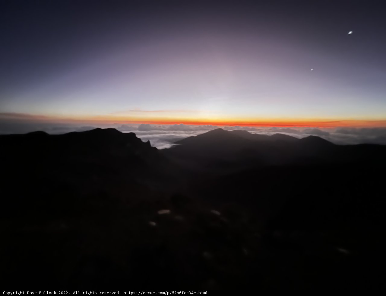 Mountain Sunrise with a Side of Moon