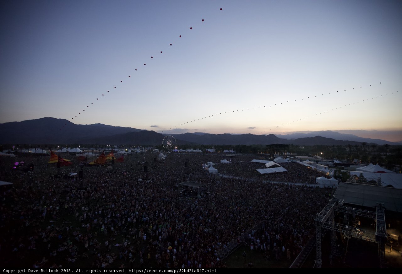 Colorful Balloons at Coachella Concert