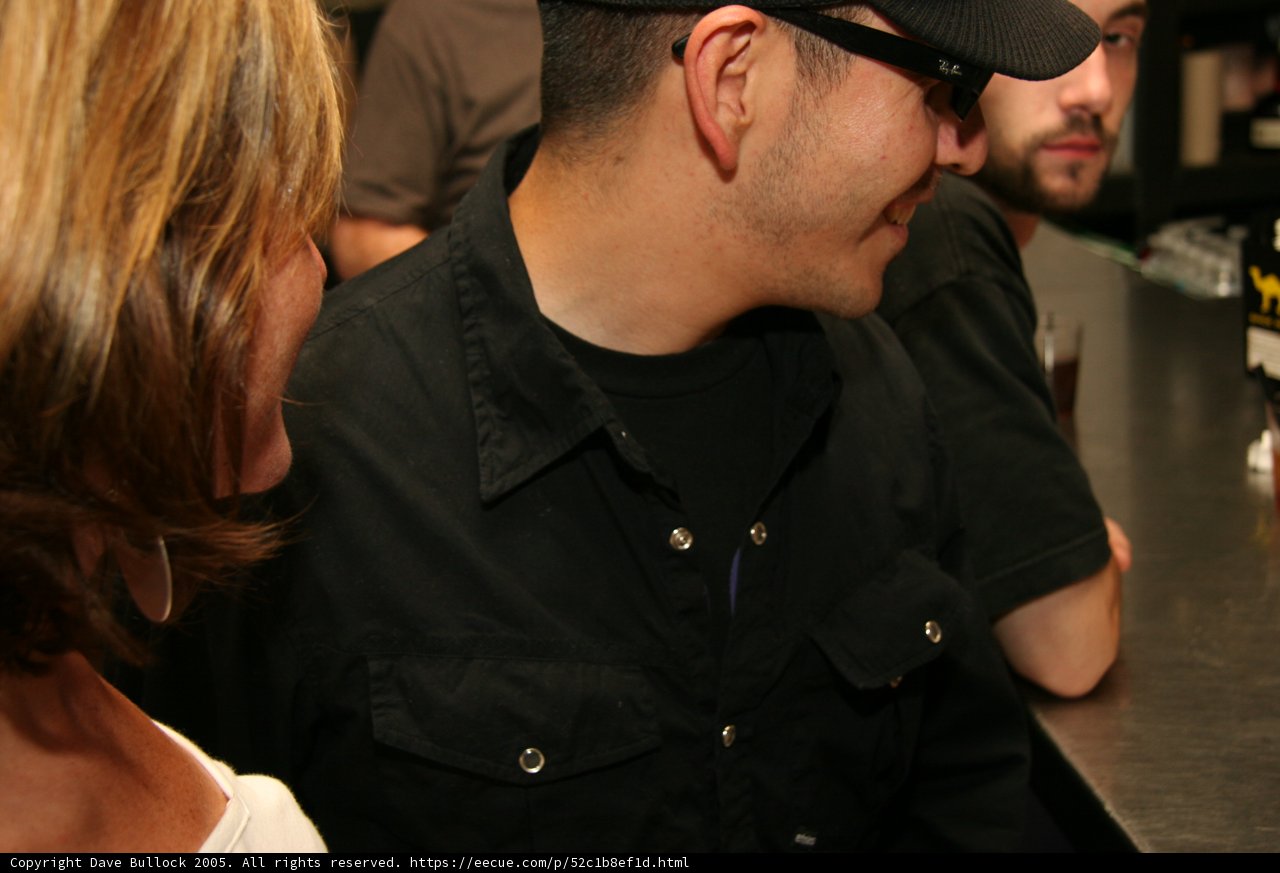 Black Shirted Man at the Pub