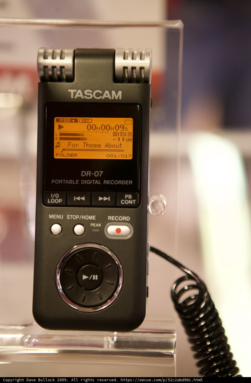 Tascam DV-D1 Digital Recorder at 2009 NAMM