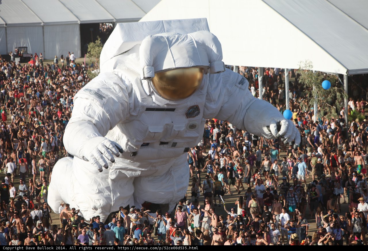 Floating Astronaut at Coachella
