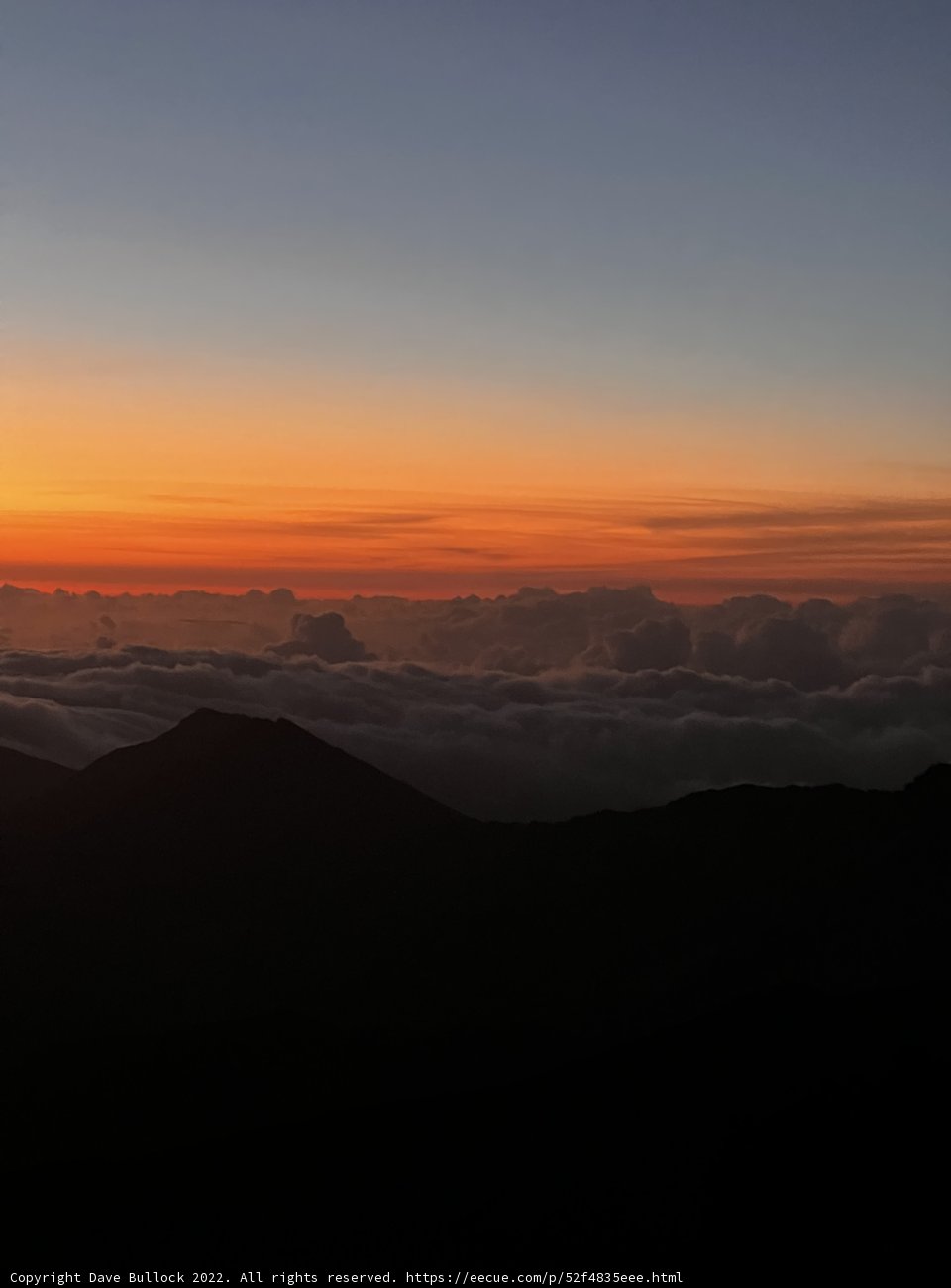 Setting Sun Over Haleakalā National Park