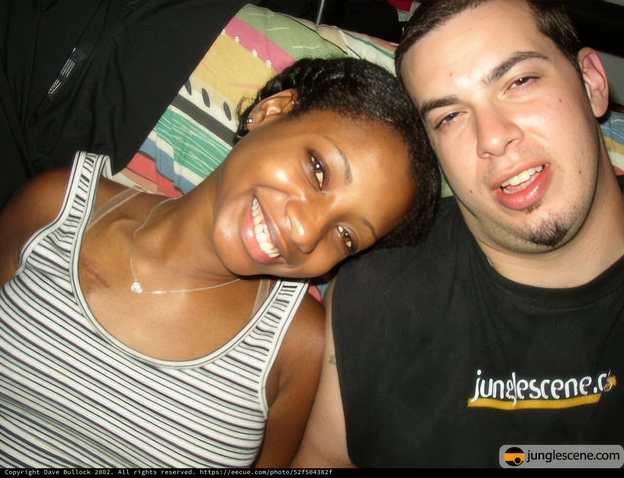Smiling Couple Poses for Selfie