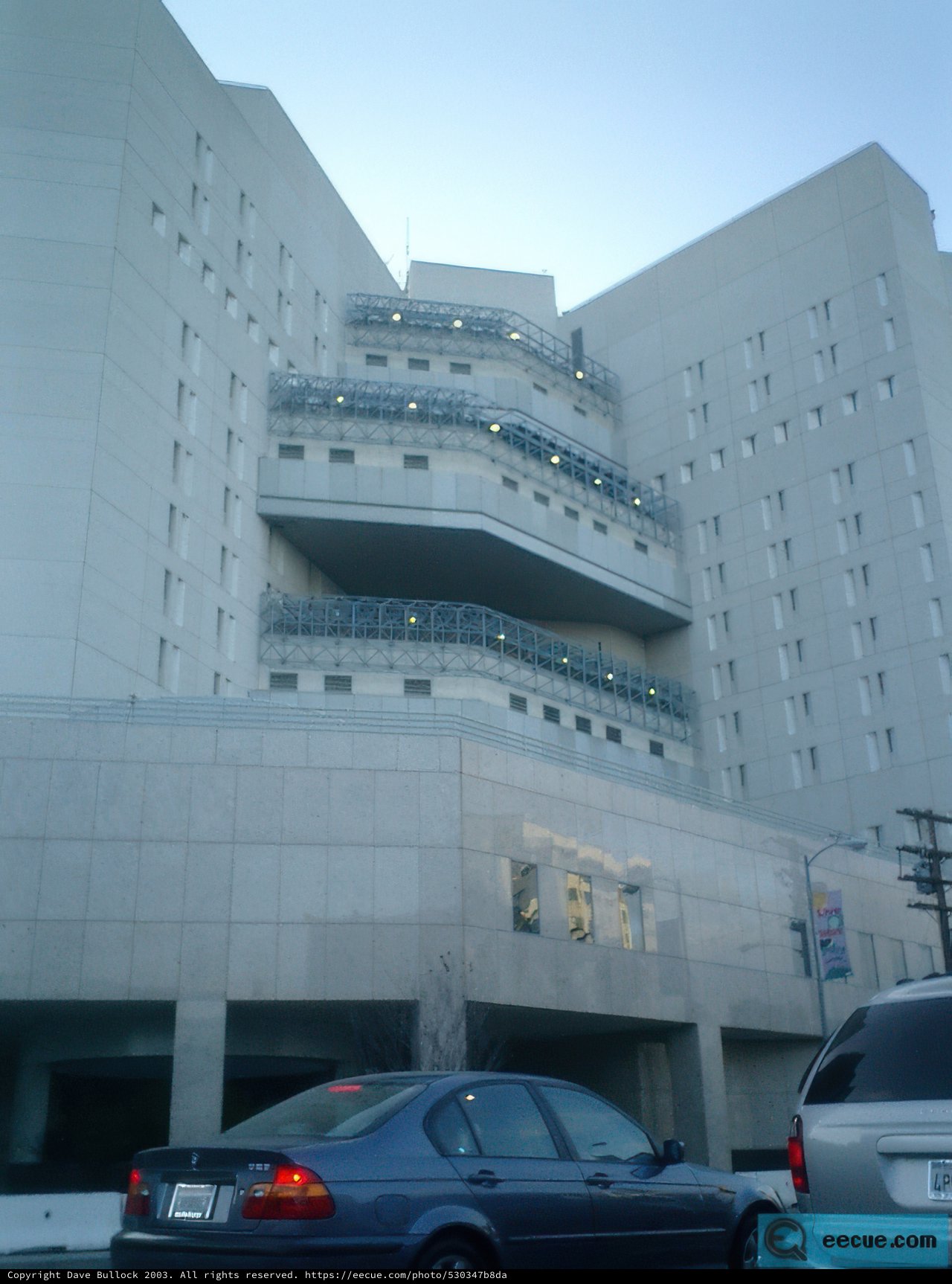 Parked Car in Front of an Office Building