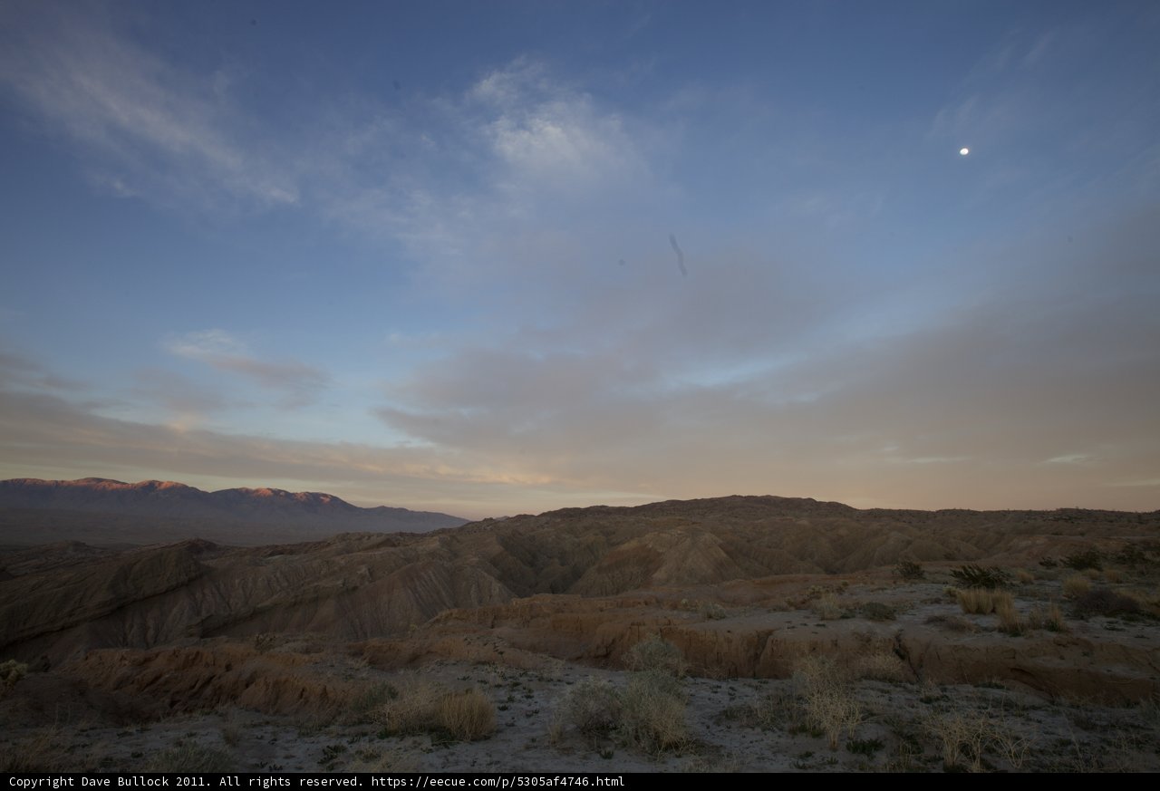 Moonlit Desert Landscape