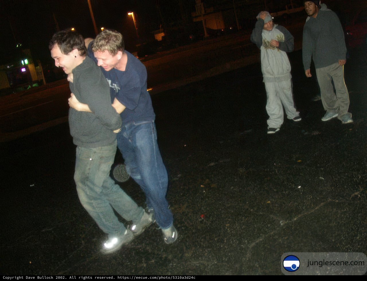 Street Brawl at Night