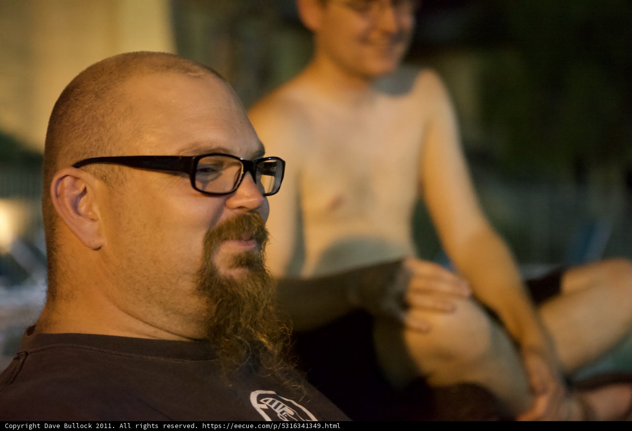 Bearded Man Relaxing in his Glasses
