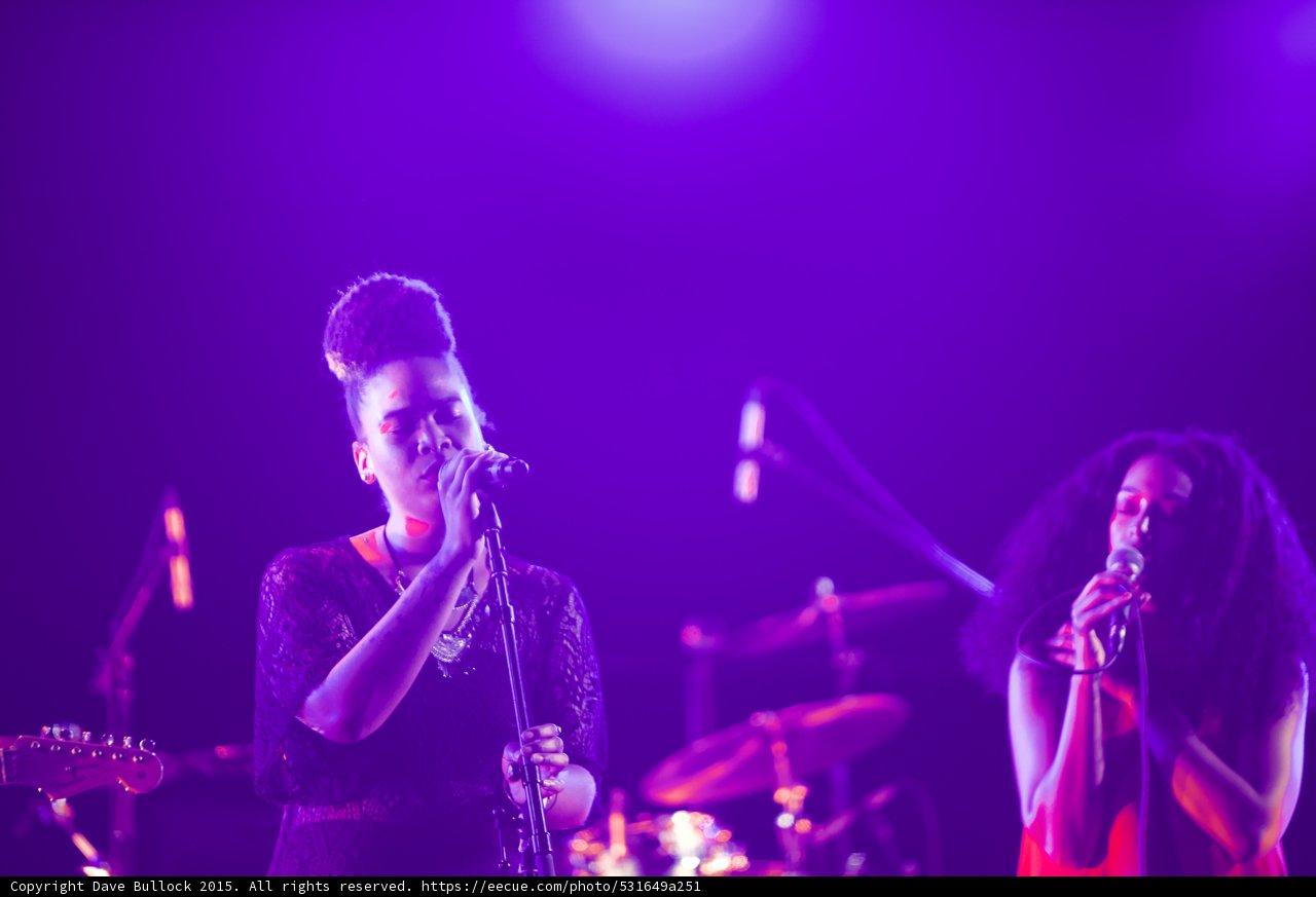 Solange Red Dress Backing Vocalist Updo Singing Together Drum Kit Purple