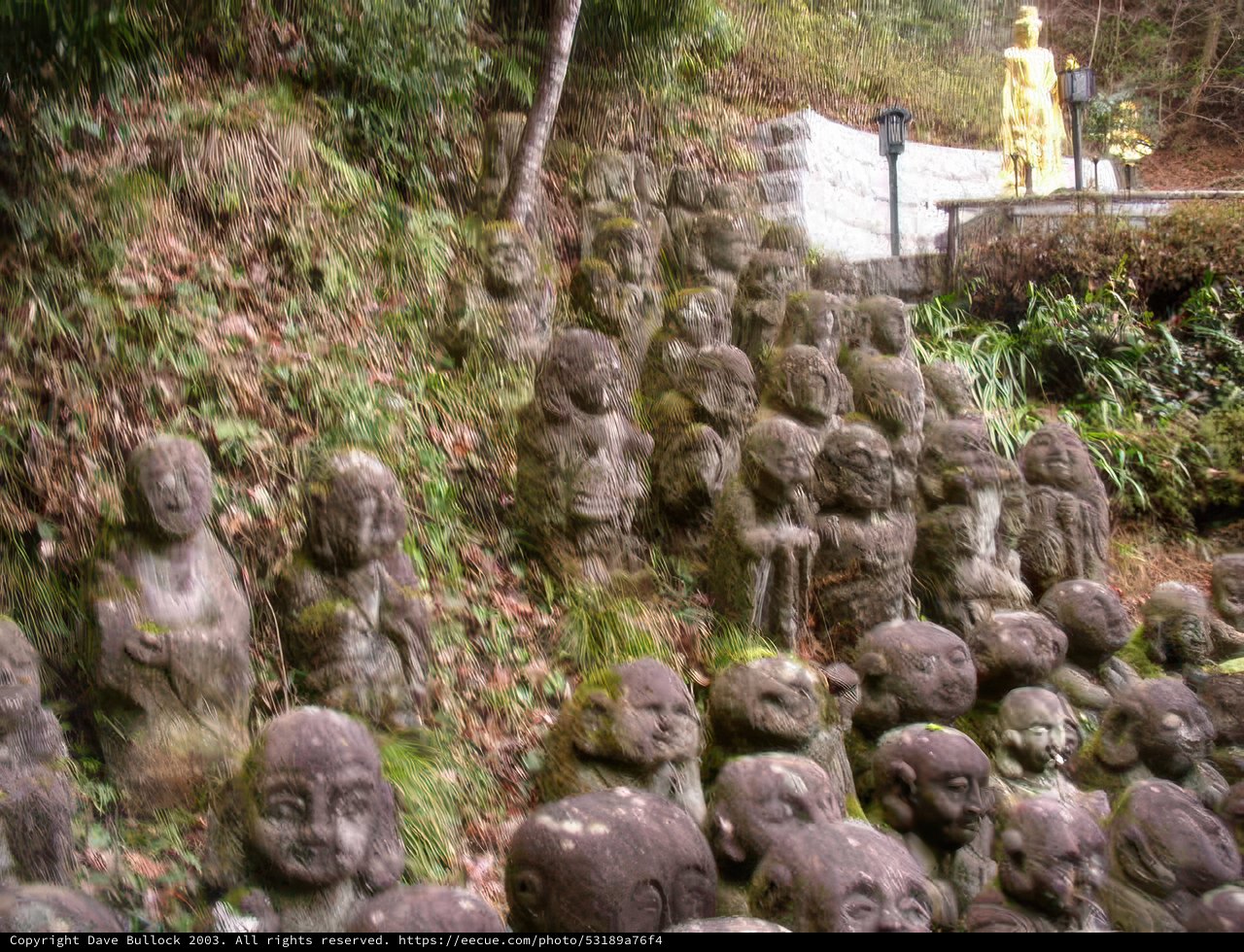Stone Statues in the Forest