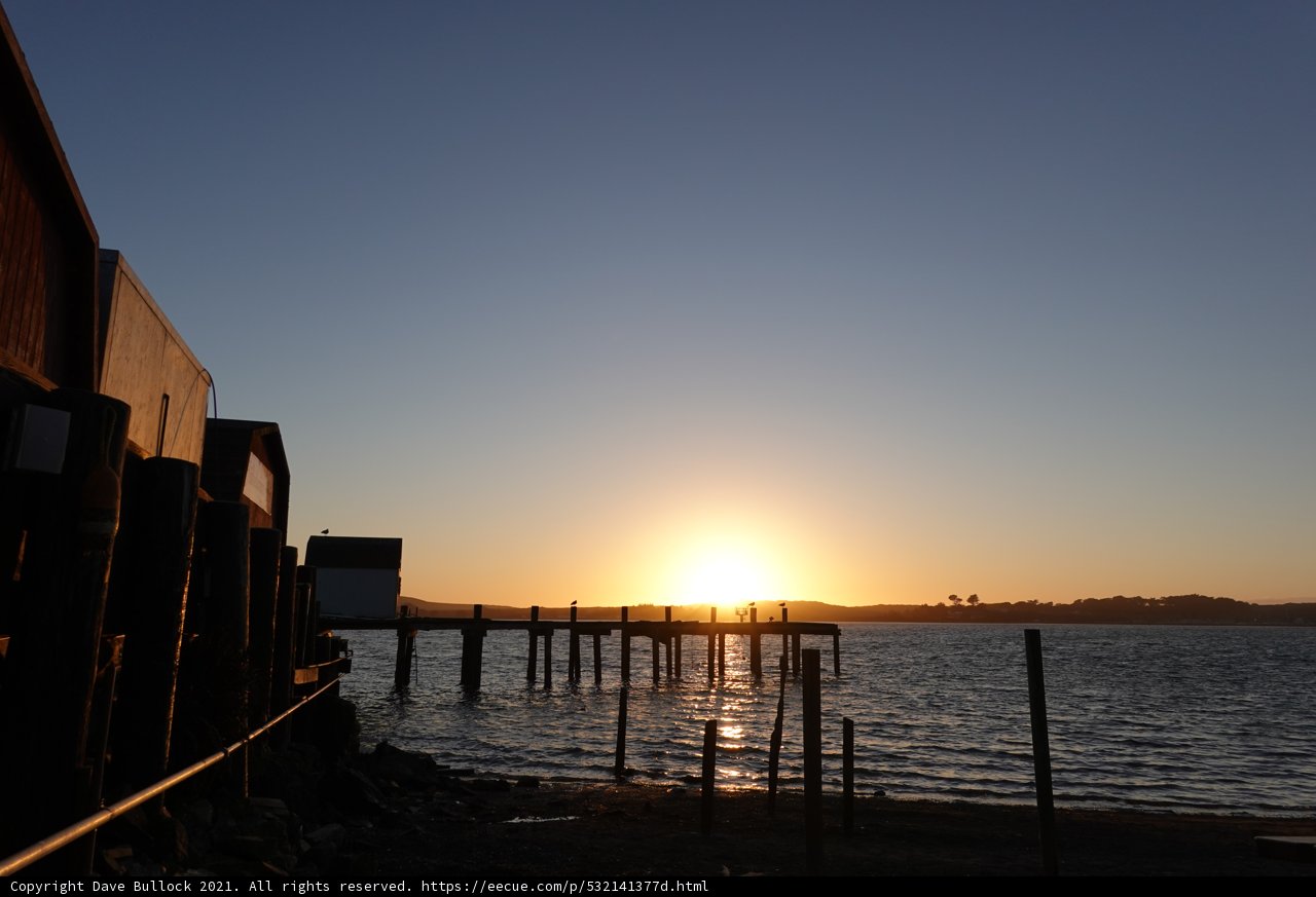 Serene Sunset at the End of the Pier