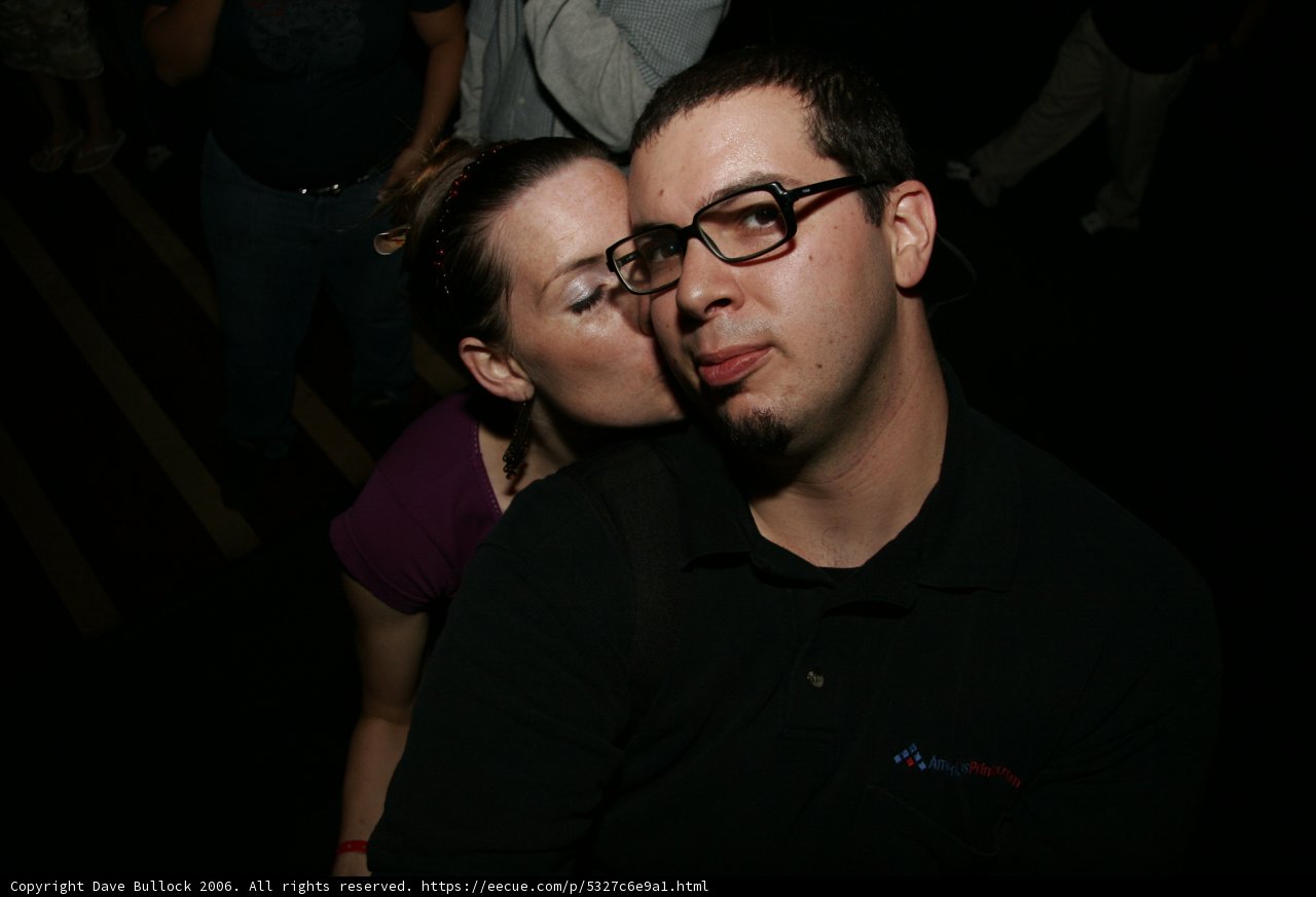 Romantic Nightlife Kiss