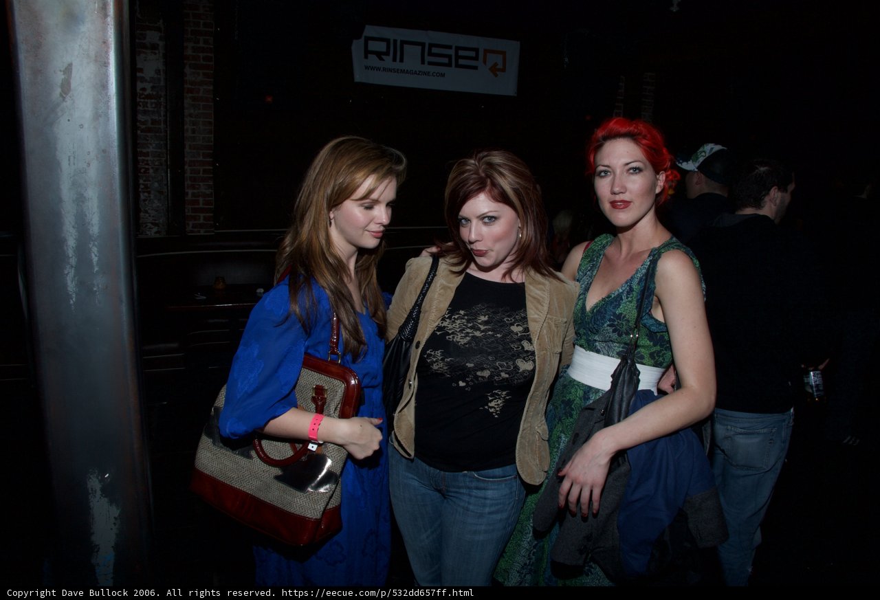 Three Women Enjoying Nightlife