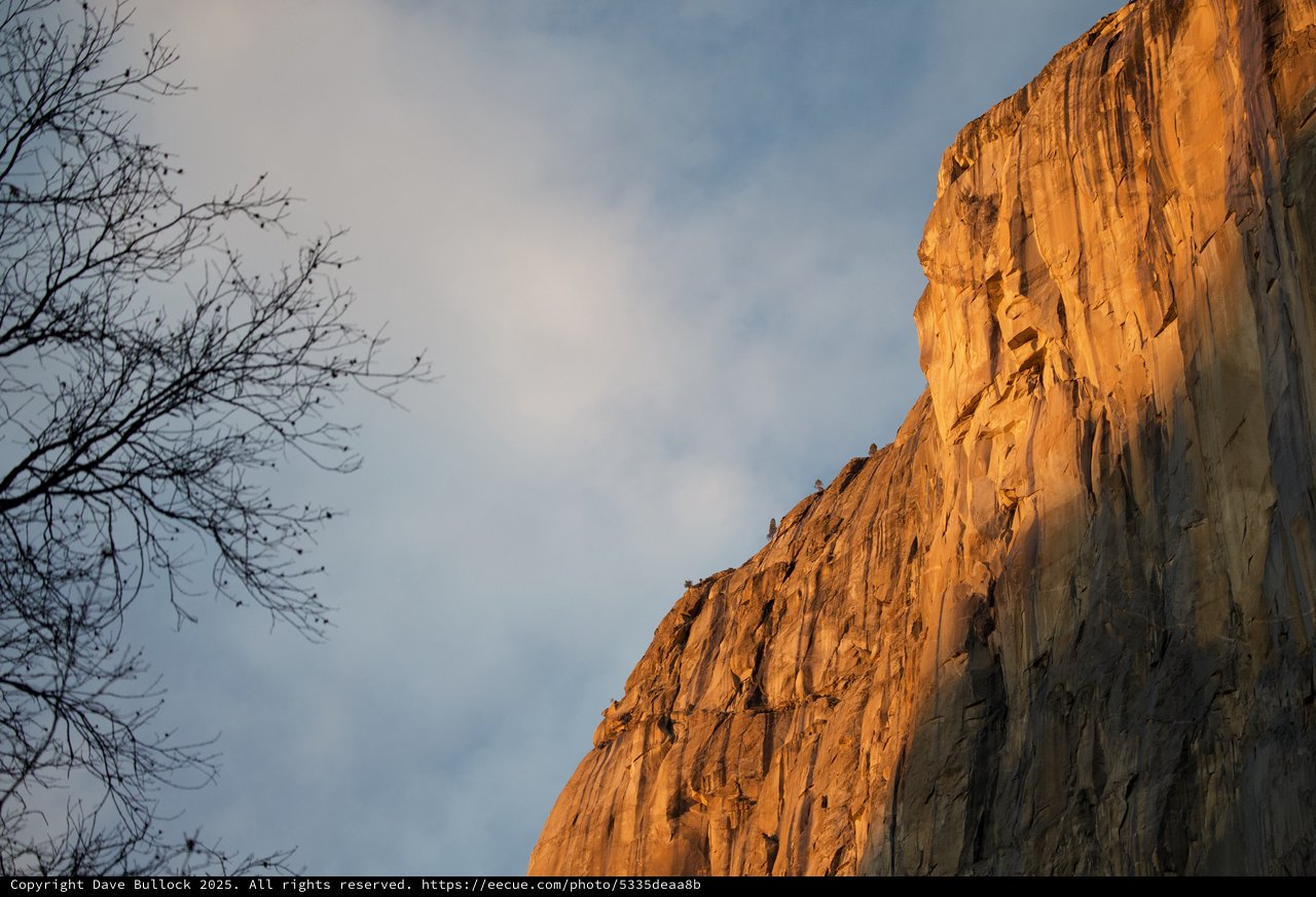Golden Hour Light on El Capitan's Granite Face