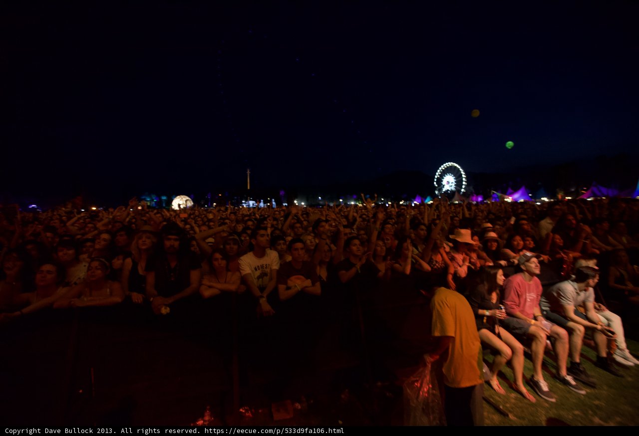 Night Sky Concert Crowd at Coachella