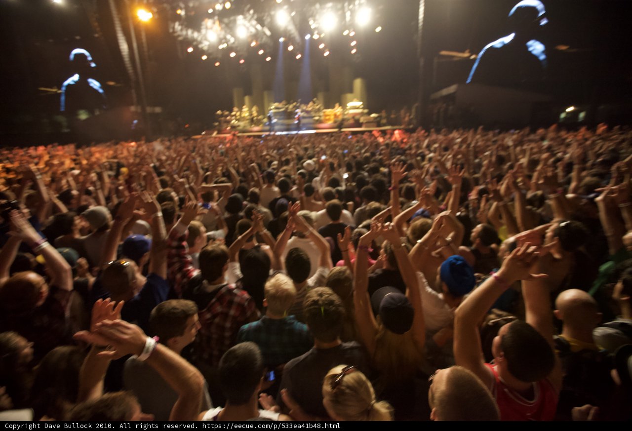Electric Evening Jam: A Rock Concert with 21 People in the Crowd