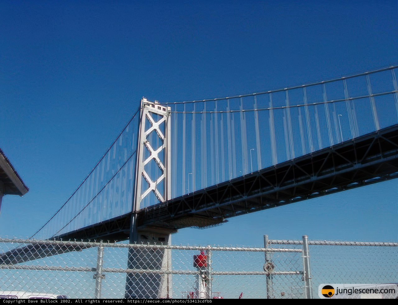Bay Bridge Suspension in Blue Sky