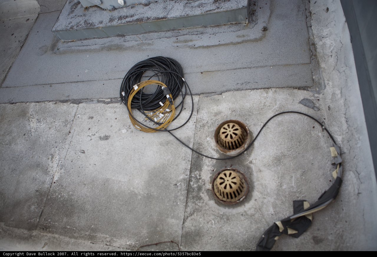 Electrical Wires and Light Fixture on the Floor