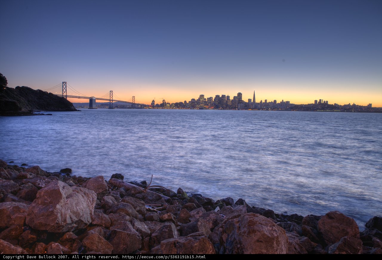 Golden and Bay Bridges at Sunset