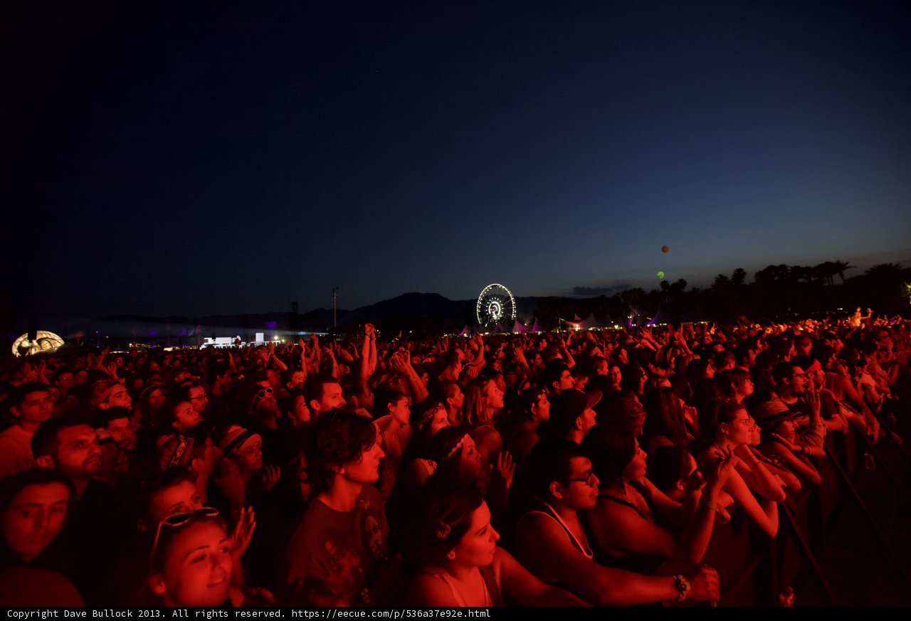 Coachella Crowd at Night