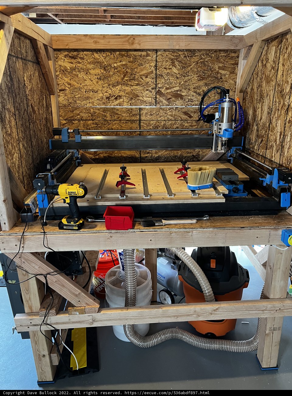 Manufacturing Workshop with CNC Machine and Tools