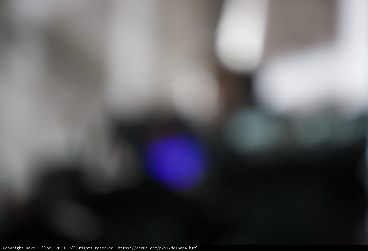 Blurry Blue Light Bulb