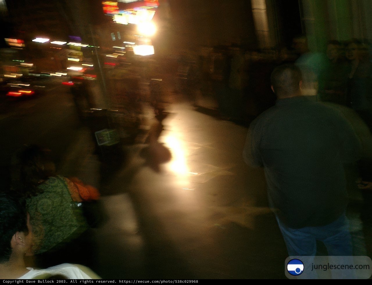 Blurred Night Life on City Streets