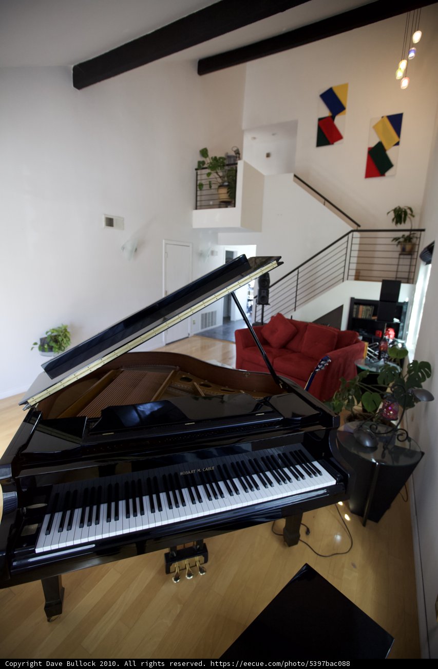 Grand Piano in a Serene Living Room