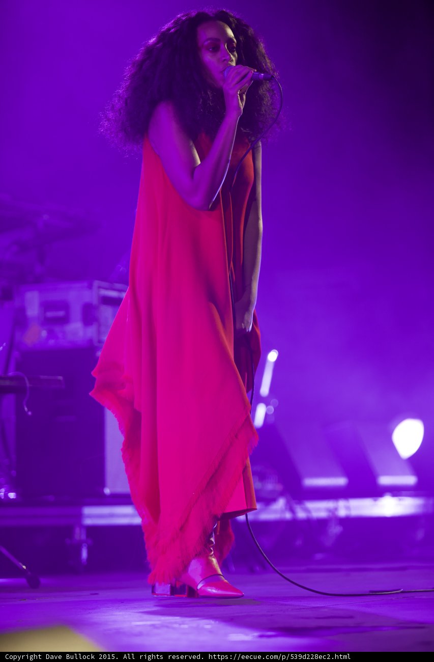 Solange Full Body Standing Red Dress Boots Stage Monitor Purple