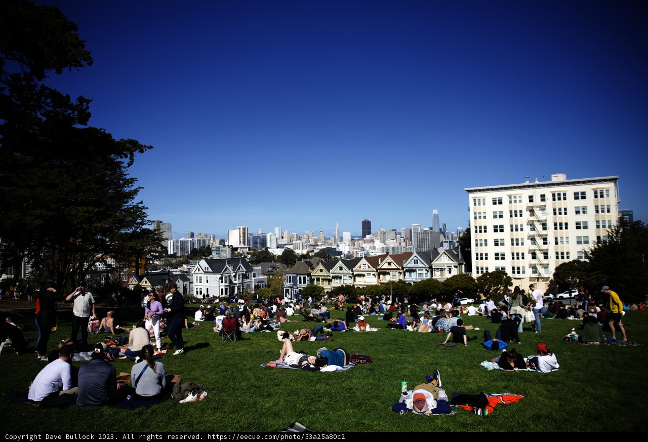 A Vibrant Day at Alamo Square