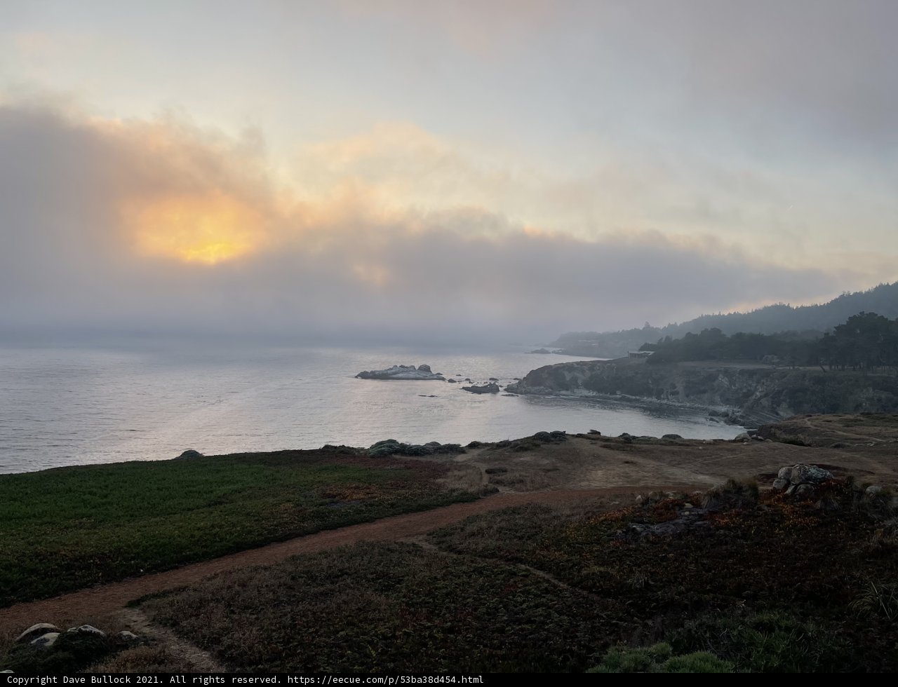 Sunset over Foggy Coast