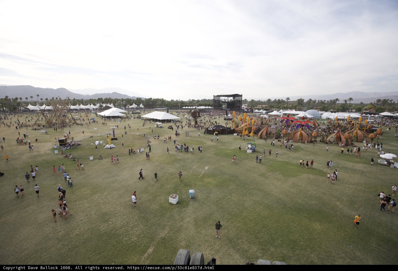 An Aerial View of Coachella's 2008 Grassland Crowd