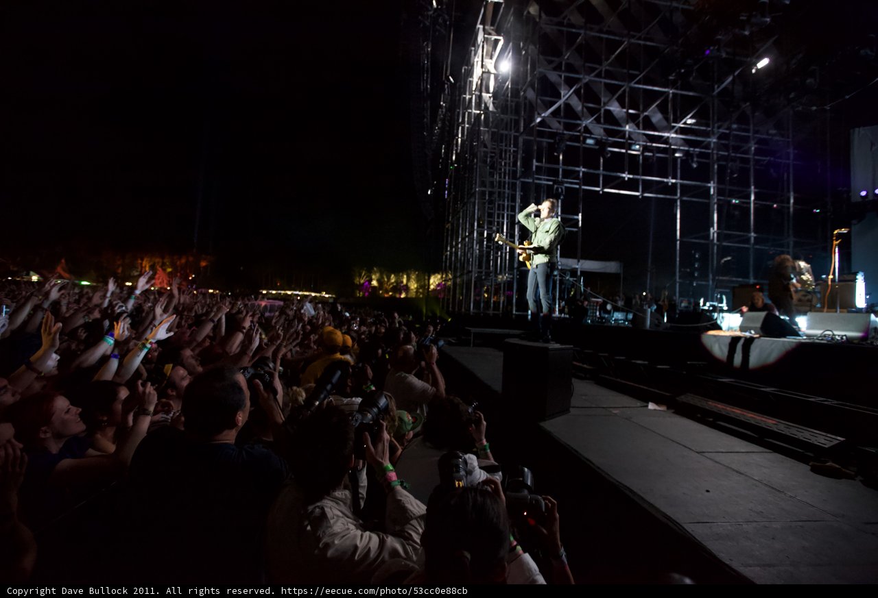 Win Butler rocks the Coachella stage with his guitar