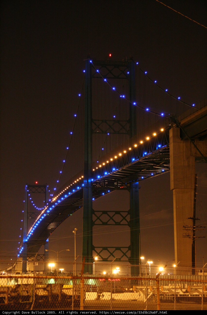 Illuminated Overpass in the City