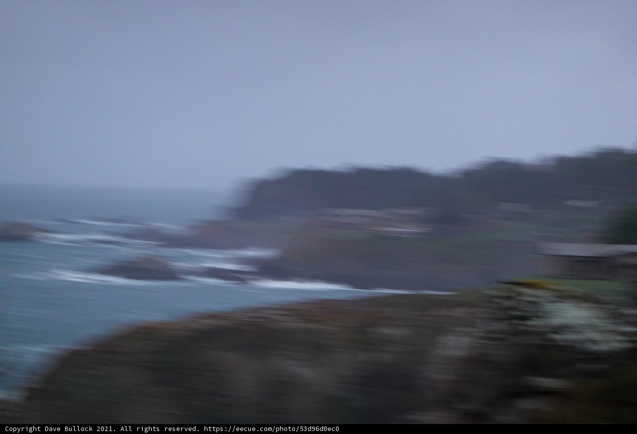 Blurry Ocean View from Promontory
