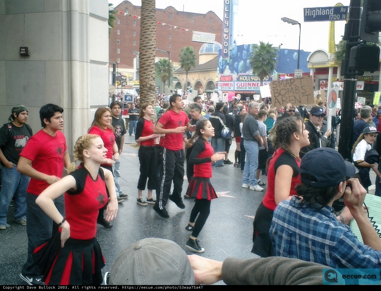 Red and Black Flash Mob Dancing