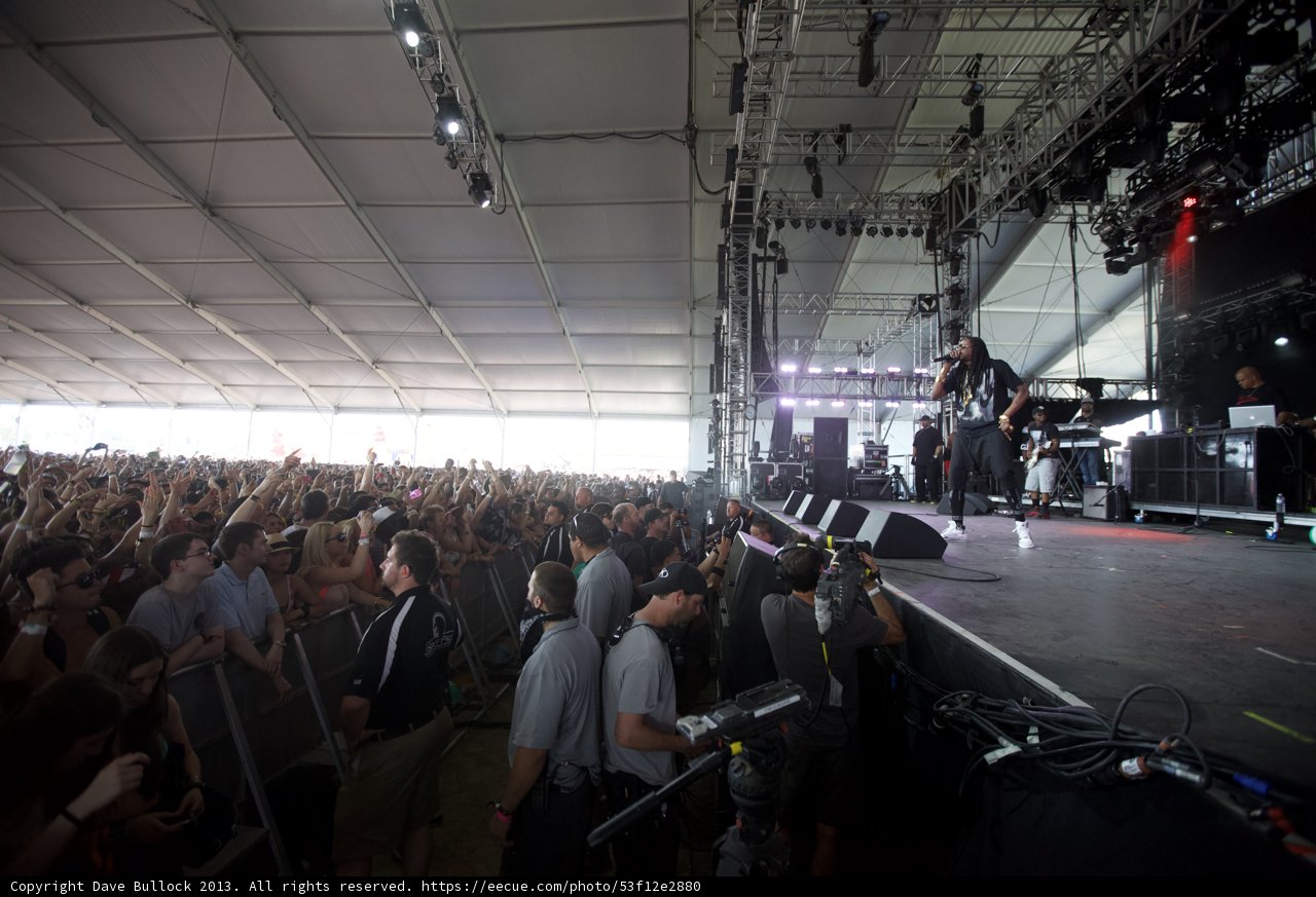 High Energy Crowd at Coachella Music Festival