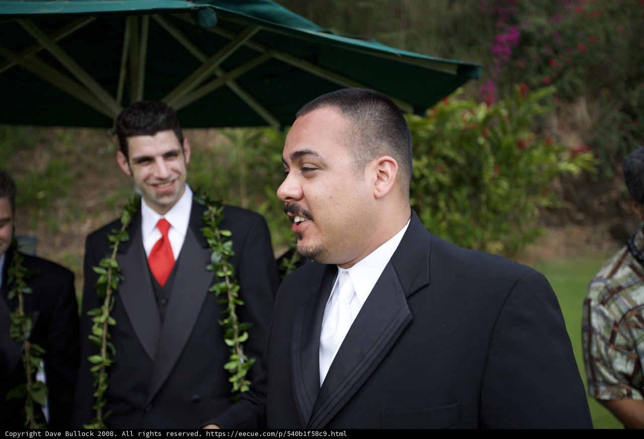 Formal Attire at a Hawaiian Wedding